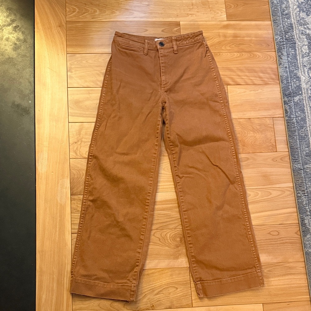 Madewell Tan Casual Trousers “Full Length Slim Emmet”